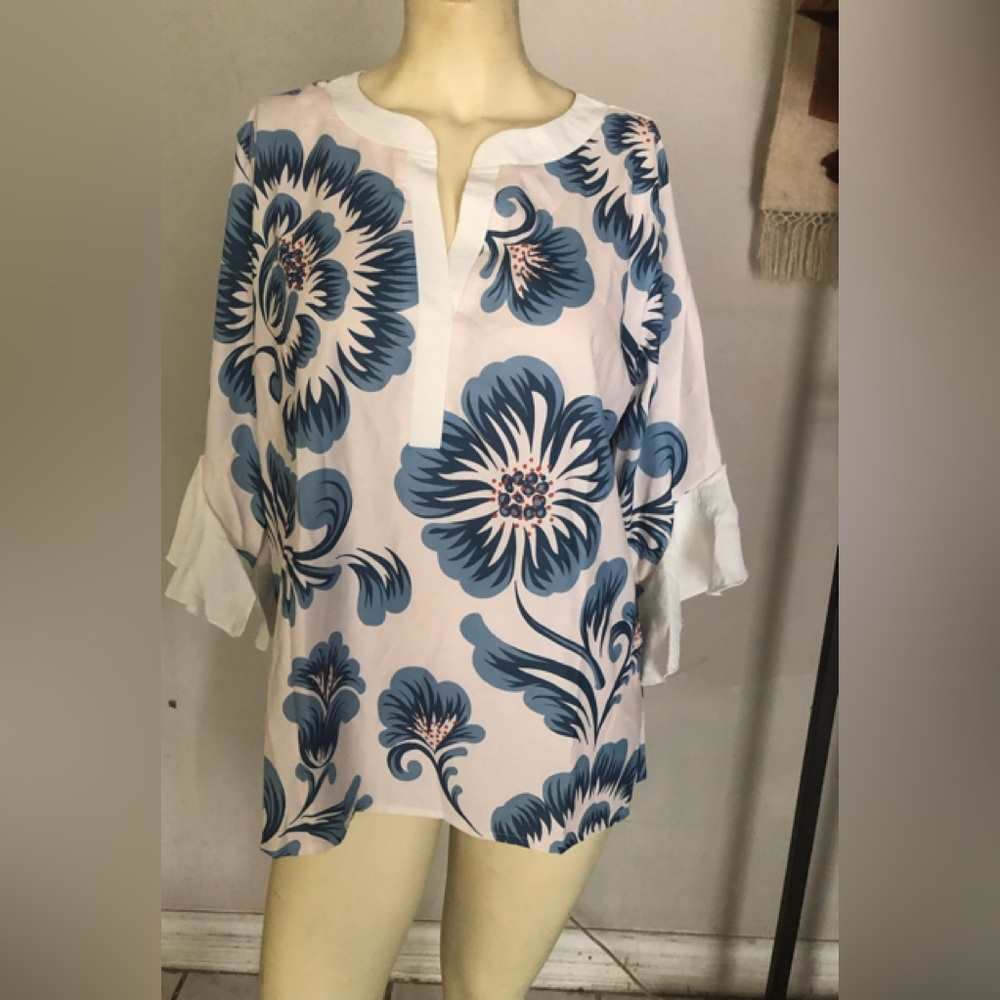 Cherry Betty Floral Tunic Top Size XL